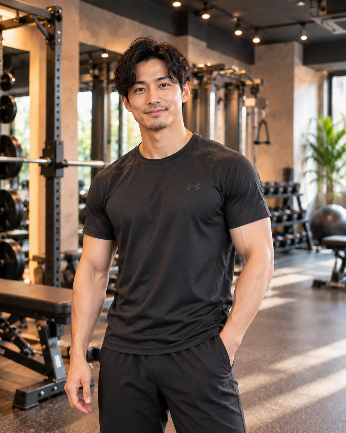 ボディメイクを担当する男性トレーナー