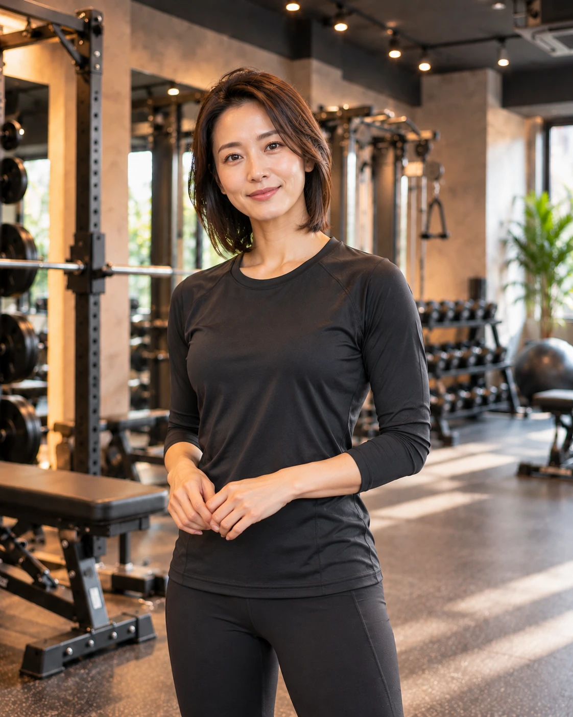姿勢とコンディショニングを担当する女性トレーナー